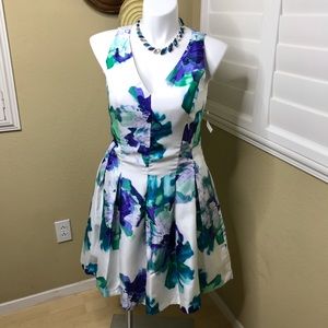 Dress Barn- Floral Print V Neck Dress